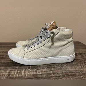 P448 Cream High-Top Sneakers